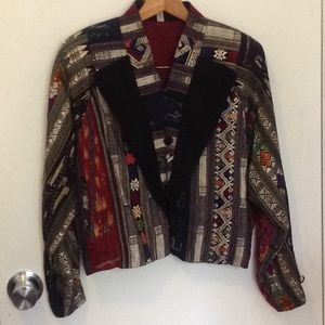 Vintage jacket, geometric design, sz L?